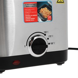 Фритюрница Centek CT-1430, 900 Вт, 1.5 л , антипригарная чаша, серебристая - фото 51401169