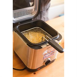 Фритюрница Centek CT-1430, 900 Вт, 1.5 л , антипригарная чаша, серебристая - фото 51401174