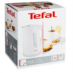Чайник электрический Tefal KO270130, пластик, 1.7 л, 2400 Вт, белый - фото 51401181