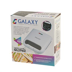 Сэндвичница Galaxy GL 2962, 800 Вт, антипригарное покрытие, белая - фото 51401627