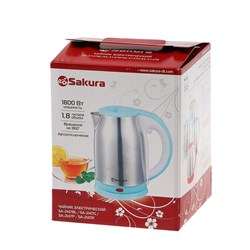 Чайник электрический Sakura SA-2147G, металл, 1.8 л, 1800 Вт, зеленый - фото 51401662