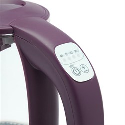 Чайник электрический Kitfort KT-640-5, стекло, 1.7 л, 2200 Вт, подсветка, фиолетовый - фото 51401736