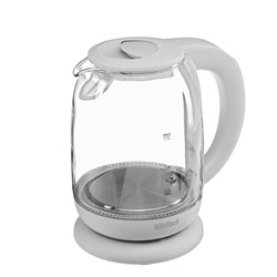 Чайник электрический Kitfort KT-640-3, стекло, 1.7 л, 2200 Вт, подсветка, серый - фото 51401768