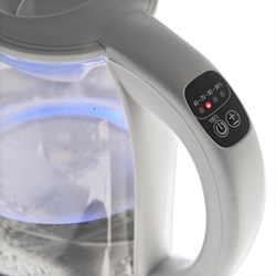 Чайник электрический Kitfort KT-640-3, стекло, 1.7 л, 2200 Вт, подсветка, серый - фото 51401775