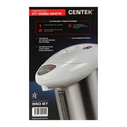 Термопот Centek CT-0080, 3 л, 600 Вт, белый - фото 51401810