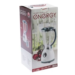 Блендер ENERGY EN-268, стационарный, 300 Вт, 1.5 л, 4 скорости, бело-зелёный - фото 51401952