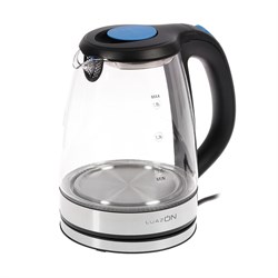 Чайник электрический Luazon LSK-1802, 1.8 л, стеклянный, с подсветкой, 1500 Вт, чёрно-синий - фото 51402013