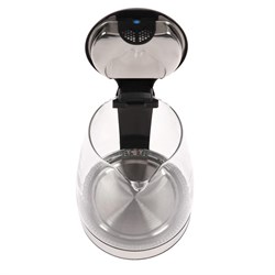 Чайник электрический Luazon LSK-1802, 1.8 л, стеклянный, с подсветкой, 1500 Вт, чёрно-синий - фото 51402014