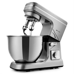 Миксер Kitfort КТ-1338, планетарный, 1000 Вт, 5 л, 2 крюка+2 насадки, серебристый - фото 51402080