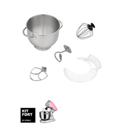 Миксер Kitfort КТ-1336-2, планетарный, 1000 Вт, 5 л, 3 насадки, розовый - фото 51402087