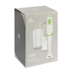 Блендер Luazon LBR-26, погружной, 300 Вт, 0.6 л, 2 скорости, бело-зелёный - фото 51402142