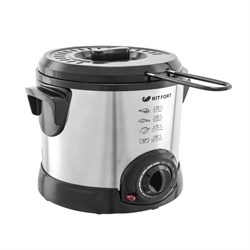 Фритюрница Kitfort KT-2009, 1000 Вт, 1 л, шнур 0.92 м, серебристая - фото 51402164