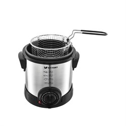 Фритюрница Kitfort KT-2009, 1000 Вт, 1 л, шнур 0.92 м, серебристая - фото 51402165