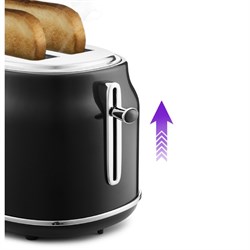 Тостер Kitfort КТ-2038-1, 815 Вт, 6 режимов прожарки, 2 тоста, чёрный - фото 51402520