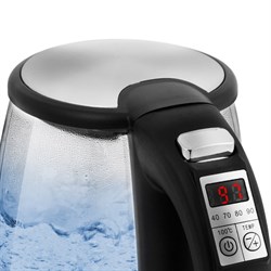 Чайник электрический Kitfort КТ-628, металл, 1.7 л, 2200 Вт, регулировка t°, серебристый - фото 51402536