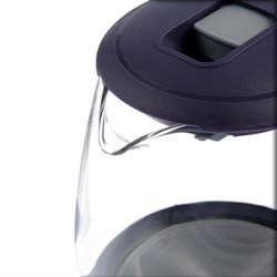 Чайник электрический ENERGY E-287, стекло, 2 л, 1500 Вт, подсветка, синий - фото 51402739