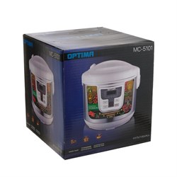 Мультиварка OPTIMA MC-5101, 900 Вт, 5 л, 11 программ, серебристо-белая - фото 51402811