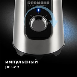 Блендер Redmond RSB-M3401, стационарный, 750 Вт, 0.8 л, 2 скорости, импульс, серебристый - фото 51402834