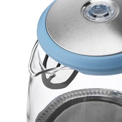 Чайник электрический ENERGY E-279, стекло, 1.5 л, 2200 Вт, голубой - фото 51402960