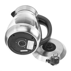 Чайник электрический ENERGY E-282, стекло, 1.7 л, 2200 Вт, серебристый - фото 51402972