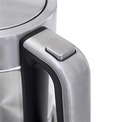 Чайник электрический Kitfort KT-617, стекло, 1.5 л, 2200 Вт, автоотключение, серебристый - фото 51403293