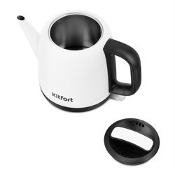 Чайник электрический Kitfort KT-6112, металл, 1 л, 1630 Вт, автоотключение, белый - фото 51403419