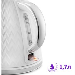 Чайник электрический Kitfort KT-681, пластик, 1.7 л, 2200 Вт, автоотключение, белый - фото 51403707