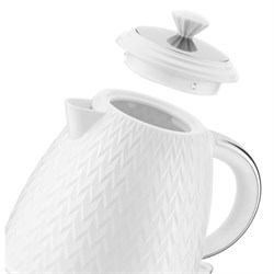 Чайник электрический Kitfort KT-681, пластик, 1.7 л, 2200 Вт, автоотключение, белый - фото 51403709
