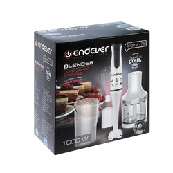 Блендер Endever Sigma-78, погружной, 1000 Вт, 0.6 л, 2 скорости, белый/черный - фото 51404056