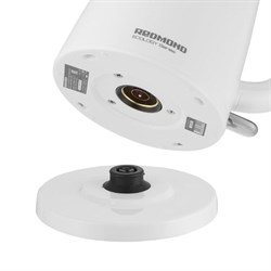 Чайник электрический REDMOND RK-M1571, пластик, колба металл, 1 л, 1000 Вт, белый - фото 51404142