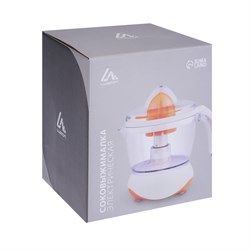 Соковыжималка Luazon LJE-001, для цитрусовых, 40 Вт, 0,7 л, бело-оранжевая - фото 51404426