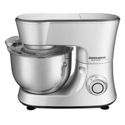Кухонная машина REDMOND RKM-4030, 1200 Вт, 5 л, 6 скоростей, 3 насадки, серебристая - фото 51404658