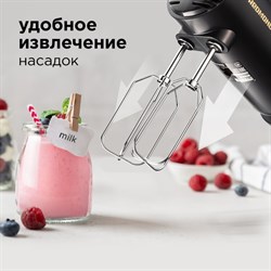Миксер Redmond RHM-2105, ручной, 600 Вт, 5 скоростей, чёрный - фото 51404674