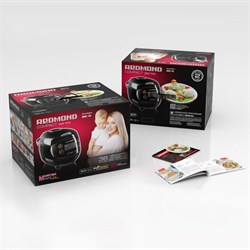 Мультиварка REDMOND RMC-03, 350 Вт, 2 л, 9 программ, керамическое покрытие, чёрная - фото 51404686