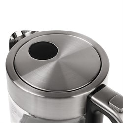 Чайник электрический Windigo LSK-1806, 1.5 л, стеклянный, с подсветкой, 2200 Вт, серебристый - фото 51404875