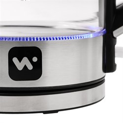 Чайник электрический Windigo LSK-1806, 1.5 л, стеклянный, с подсветкой, 2200 Вт, серебристый - фото 51404878