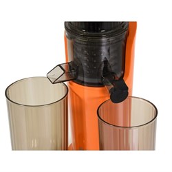 Соковыжималка Oursson JM4600/OR, шнековая, 150 Вт, 0.5/0.5 л, 70 об/мин, чёрно-оранжевая - фото 51404926