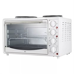 Мини-печь BQ EO3003WGP, 1400 Вт, 30 л, 2 конфорки, белая - фото 51405086