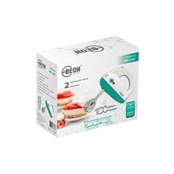 Миксер Beon BN-2207, ручной, 350 Вт, 5 скоростей, бело-голубой - фото 51405163