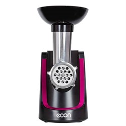 Мясорубка электрическая Econ ECO-1062MG, 2000 Вт, реверс, 4 насадки, чёрный-красная - фото 51405582