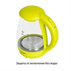 Чайник электрический Econ ECO-1739KE, 2200 Вт, стекло, 1,7 л, цвет лайм - фото 51405786