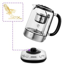 Чайник электрический Kitfort KT-6116, стекло, 1.7 л, 2200 Вт, подсветка, серебристый - фото 51405795