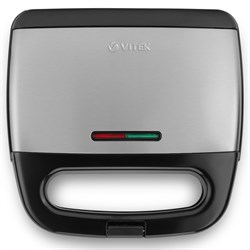 Сэндвичница Vitek VT-7147, 750 Вт, антипригарное покрытие, чёрно-серебристая - фото 51406097