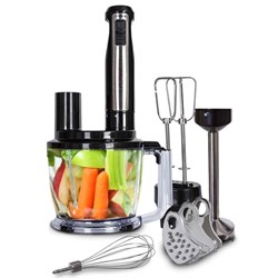 Блендер Pioneer HB135S, погружной, 1000Вт, 1,25/800 мл, цвет чёрный - фото 51406310