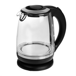 Чайник электрический Centek CT-0015, стекло, 2 л, 2200 Вт, чёрный - фото 51406425