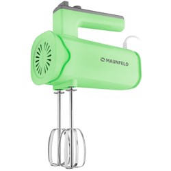 Миксер MAUNFELD MF-331GR, ручной, 300 Вт, 8 скоростей, 4 насадки, зелёный - фото 51406543