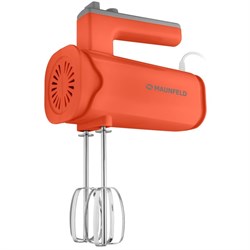 Миксер MAUNFELD MF-331R, ручной, 300 Вт, 8 скоростей, 4 насадки, красный - фото 51406553