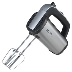 Миксер econ ECO-116MX, ручной, 350 Вт, 5 скоростей, 2 насадки, серо-чёрный - фото 51406652