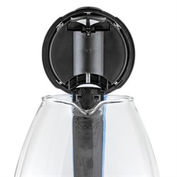Чайник электрический Pioneer KE806G, стекло, 1.7 л, 2200 Вт, чёрно-синий - фото 51406970