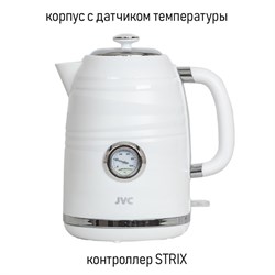 Чайник электрический jvc JK-KE1744, пластиковый, 2200 Вт, 1.7 л, белый - фото 51407139
